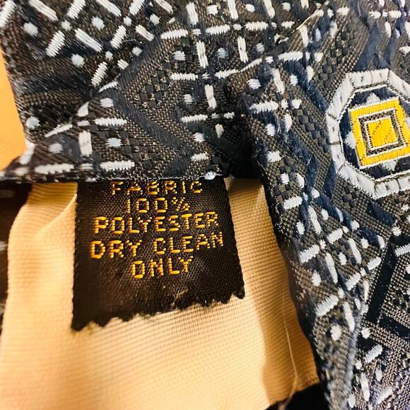 Vintage 70s Johnny Carson Wide Tie Classic Retro Polyester Bold - Picture 4 of 4